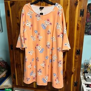 Lane Bryant Peach Floral Dress